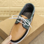 MEN'S CASUAL LACE-UP CONTRAST COLOR BOAT SHOES 65161175S