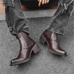 MEN'S THICK HEEL RETRO CHELSEA BOOTS 93913929YL