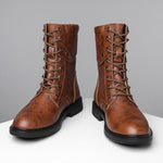 MEN'S RETRO WIDE-LAST NON-SLIP RUBBER-SOLED LACE-UP BOOTS 88083175S