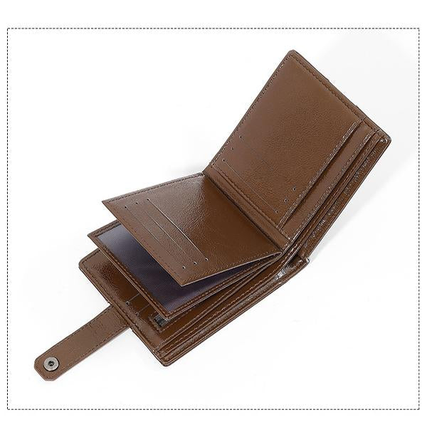 MEN'S RETRO SOLID COLOR CASUAL WALLET 13606497YL