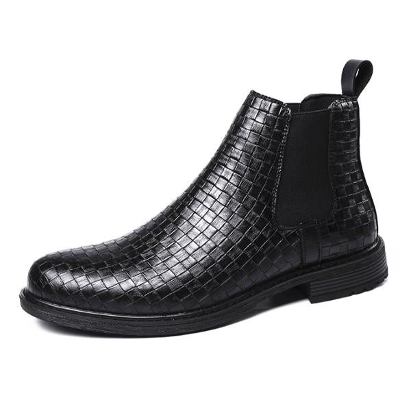 MEN'S CASUAL BRAIDED TEXTURED CHELSEA BOOTS 77054737S