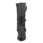 MEN'S RETRO BELT BUCKLE SIDE ZIPPER KNIGHT BOOTS 66268034S