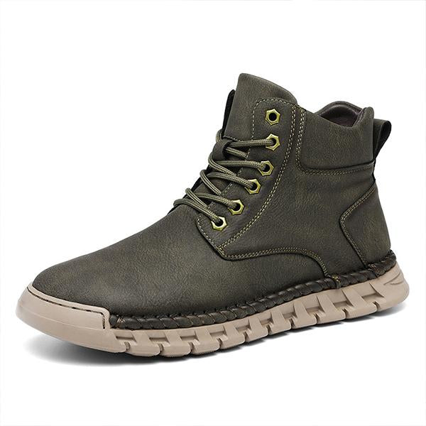 MEN'S CASUAL HIGH TOP HAND-SEWN LACE-UP BOOTS 50140092S