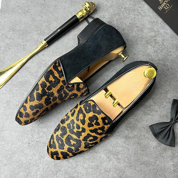 MEN'S RETRO LEOPARD PRINT LOAFERS 44630729S