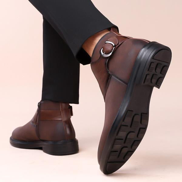 MEN'S CASUAL RETRO BELT BUCKLE BOOTIES 43610906S