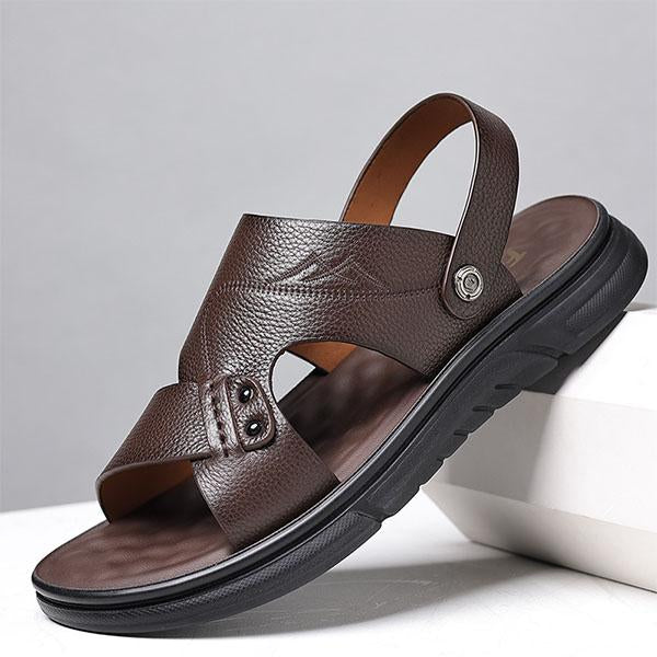 MEN'S CASUAL LEATHER  TWO WEAR BEACH SANDALS 84135012YL