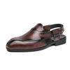 MEN'S RETRO CASUAL LEATHER SLIPPERS 91986562YL