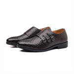 MEN'S STYLISH THREE-BUCKLE SLIP-ON MONK SHOES 19660246S