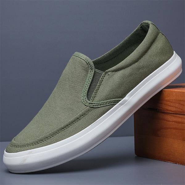 MEN'S SLIP-ON ELASTIC CANVAS CASUAL SHOES 60715306S