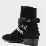 MEN'S RETRO METAL CHAIN ANKLE BOOTS 17751671YL