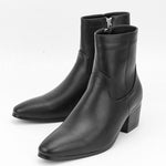 MEN'S HIGH-HEELED LEATHER BOOTS 61862443YL