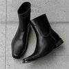 MEN'S BLACK SQUARE SIDE ZIPPER CHELSEA BOOTS 07396735YL