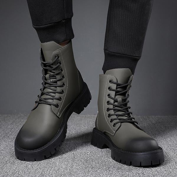 MEN'S STYLISH SIDE ZIPPER WORK MOTORCYCLE BOOTS 56593454S