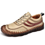 MEN'S RETRO CASUAL LACE UP LEATHER SHOES 49630087YL