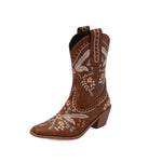 MEN'S POINTED RETRO EMBROIDERED BOOTS 14016538YL