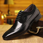 MEN'S VINTAGE BROGUE ENGRAVED DRESS SHOES 27449462S