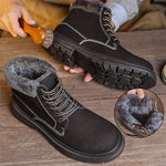 MEN WATERPROOF SNOW BOOTS WARM LINED NON SLIP LACE UP BOOTS 30142142YL