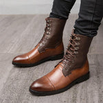 MEN'S RETRO LEATHER LACE UP BOOTS 49188352YL