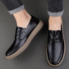 MEN'S RETRO LACE-UP CASUAL LEATHER SHOES 83370708S