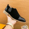 MEN'S SUEDE PATCHWORK SLIP-ON ANKLE BOOTS 12557788S