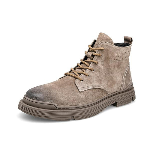 MEN'S SOLID COLOR LACE UP RETRO BOOTS 16264163YL