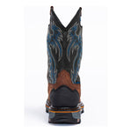 MEN'S RETRO EMBROIDERED LEATHER MIDDLE BOOTS 32441434YL