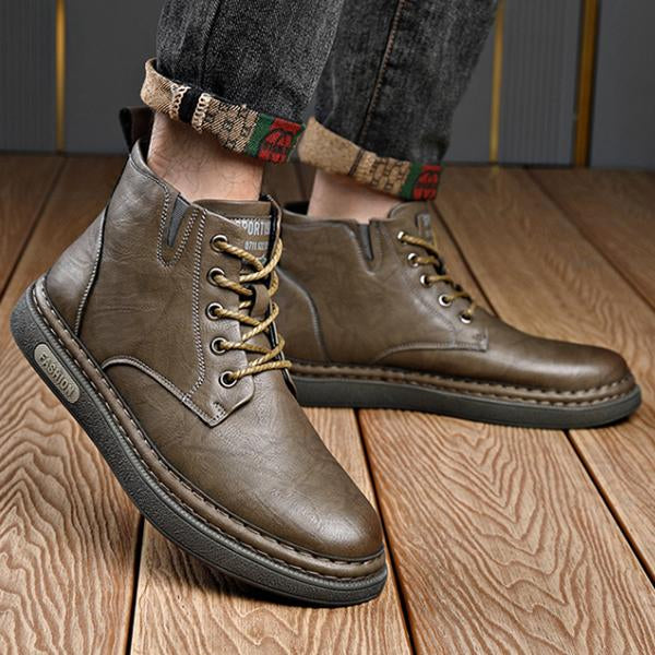 MEN'S WARM CASUAL HIGH TOP LACE UP BOOTS 56037250S