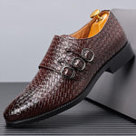 MEN'S STYLISH THREE-BUCKLE SLIP-ON MONK SHOES 19660246S