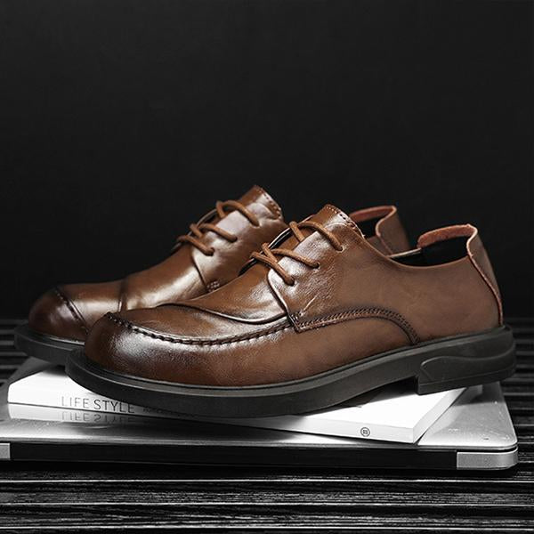 MEN'S CASUAL STITCHING LACE-UP DRESS SHOES 77008983S