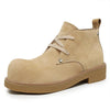 MEN'S CASUAL THICK SOLE SUEDE ROUND TOE ANKLE BOOTS 51237895S