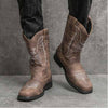 MEN'S RETRO SOLID COLOR EMBROIDERED WESTERN COWBOY BOOTS 91678757YL