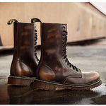 MEN'S RETRO LACE UP BIKER BOOTS 49846464YL