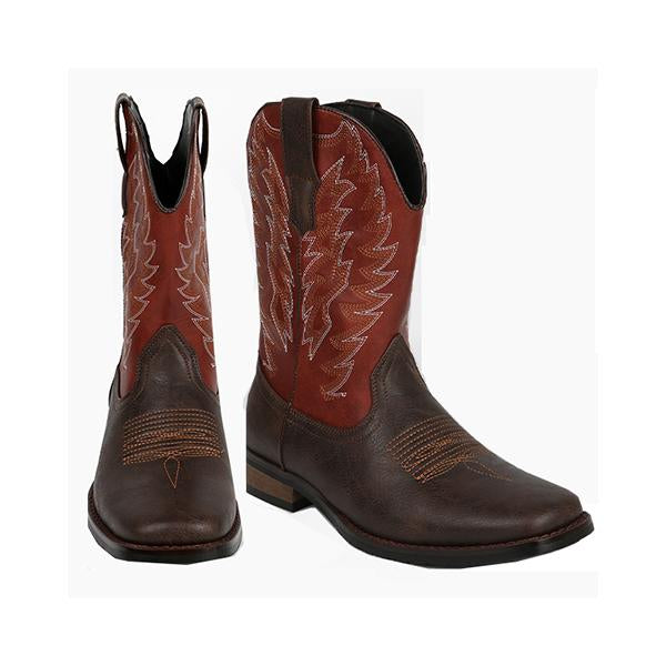 MEN'S SQUARE EMBROIDERED WESTERN BOOTS 11904465YL