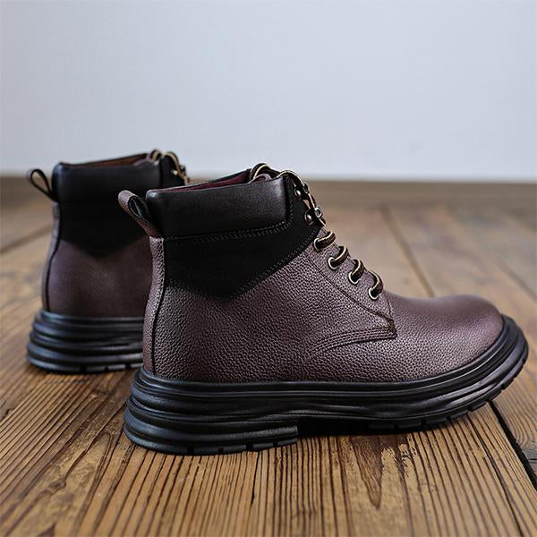 MEN'S FASHIONABLE LACE UP LEATHER BOOTS 88734687YL