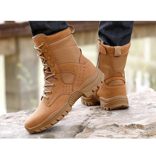 MEN'S BREATHABLE SHOCK-ABSORBING LABOR PROTECTION WORK BOOTS 67080756YL