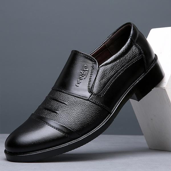 MEN'S CASUAL PLEATED SLIP-ON DRESS SHOES 58022322S