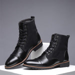 MEN'S POINTED WARM HIGH TOP LACE UP BOOTS 75879101YL