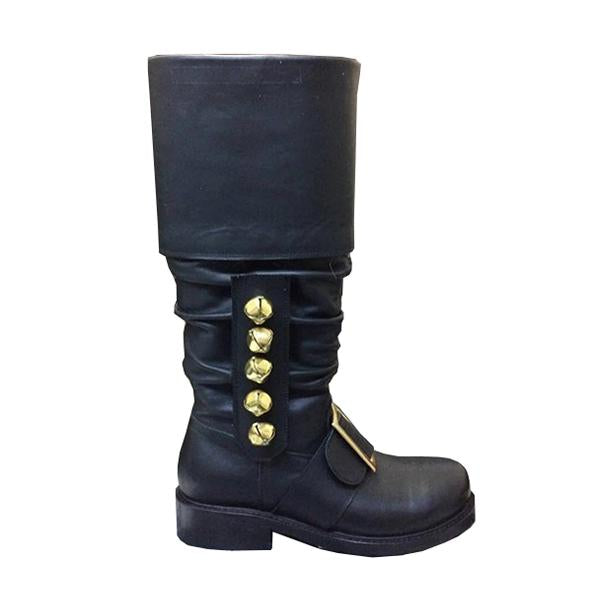 MEN'S VINTAGE BUTTON DETAIL KNEE-HIGH CUFFED BOOTS 66635530S