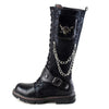 MEN'S PUNK ROCK SKULL CHAIN LACE UP WESTERN BOOTS 47253384S