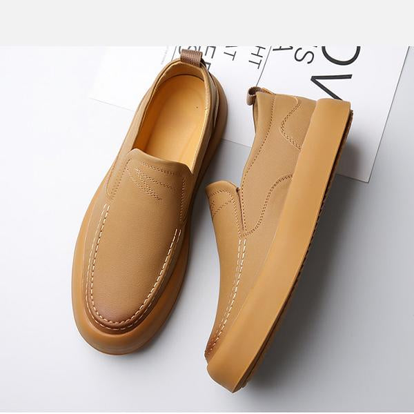 MEN'S CASUAL THICK SOLED WIDE LAST LOAFERS 02474405YL