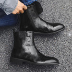 MEN'S STYLISH BUSINESS ZIPPER CHELSEA BOOTS 85774432S