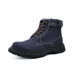 MEN WATERPROOF SNOW BOOTS WARM LINED NON SLIP LACE UP BOOTS 30142142YL