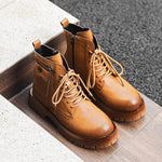 MEN'S CASUAL THICK-SOLED LACE-UP POCKET BOOTS 29655135S