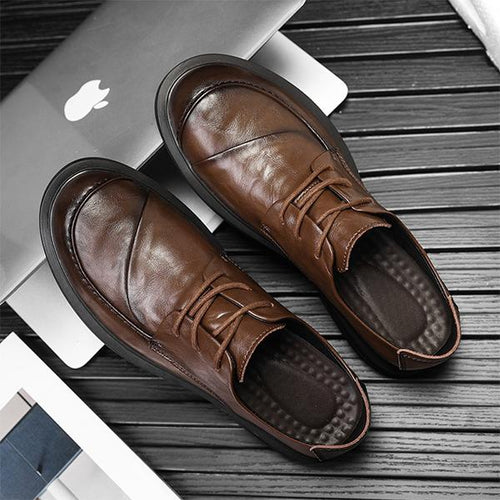 MEN'S CASUAL STITCHING LACE-UP DRESS SHOES 77008983S