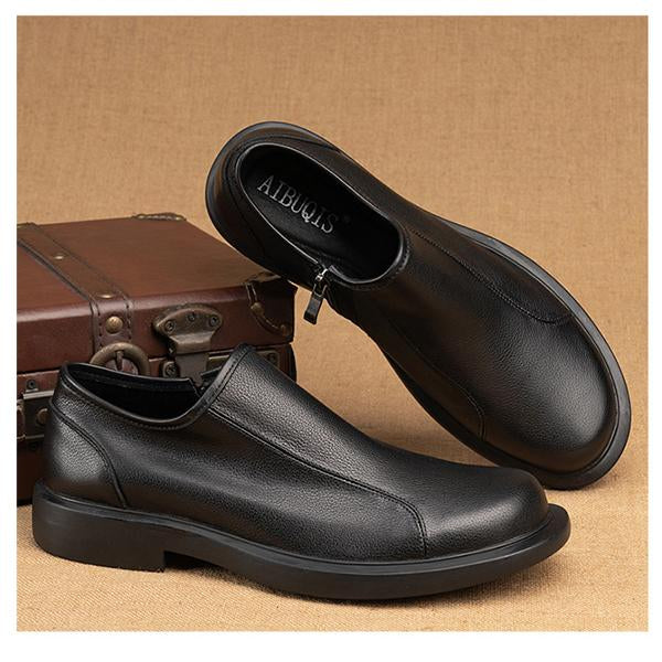 MEN'S STYLISH SHALLOW MOUTH LOAFER LEATHER SHOES 30100991YL