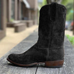 MEN'S RETRO SOLID COLOR SUEDE LEATHER BOOTS 92034726YL