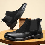 MEN'S RETRO CARVED SIMPLE CHELSEA BOOTS 19346590S