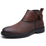 MEN'S CASUAL RETRO BELT BUCKLE BOOTIES 43610906S