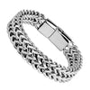 MEN'S TITANIUM STEEL STAINLESS STEEL DOUBLE ROW SQUARE CHAIN MAGNETIC BUCKLE BRACELET 70916637YL