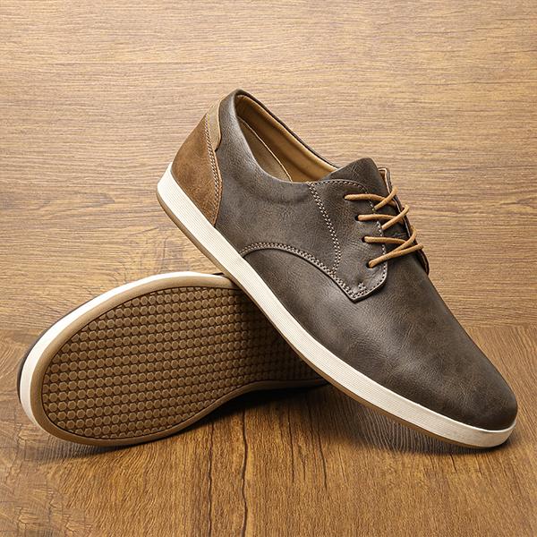 MEN'S BUSINESS STITCHING CASUAL LACE-UP SNEAKERS 32105088S